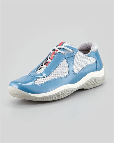 prada sneaker blau|prada sneakers on sale women's.